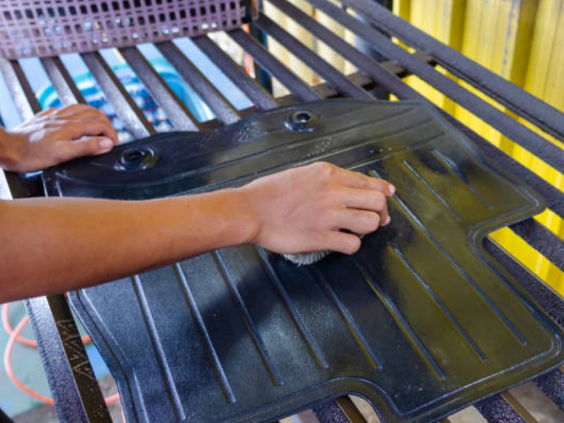 rubber car mats are easily cleaned